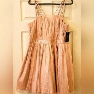 City Studio Mesh and Metallic Homecoming Dress